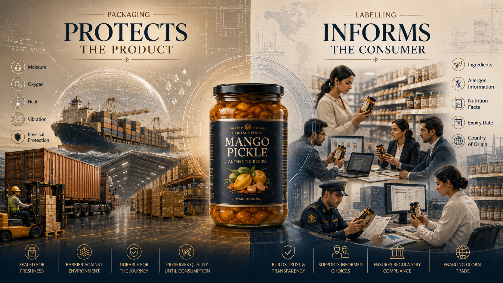Figure 2.0: Comparison of regulatory bodies overseeing food packaging and labelling